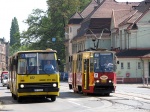 Ikarus 280.38A PKM Katowice #072 oraz Konstal 105Na Tramwaje lskie #743